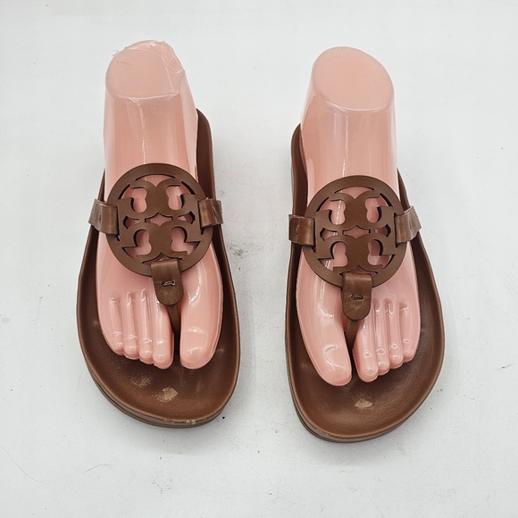Tory Burch Miller Cloud Sandals Aged Camello Size 7 US / 37 EU – Preowned - Picture 2 of 12